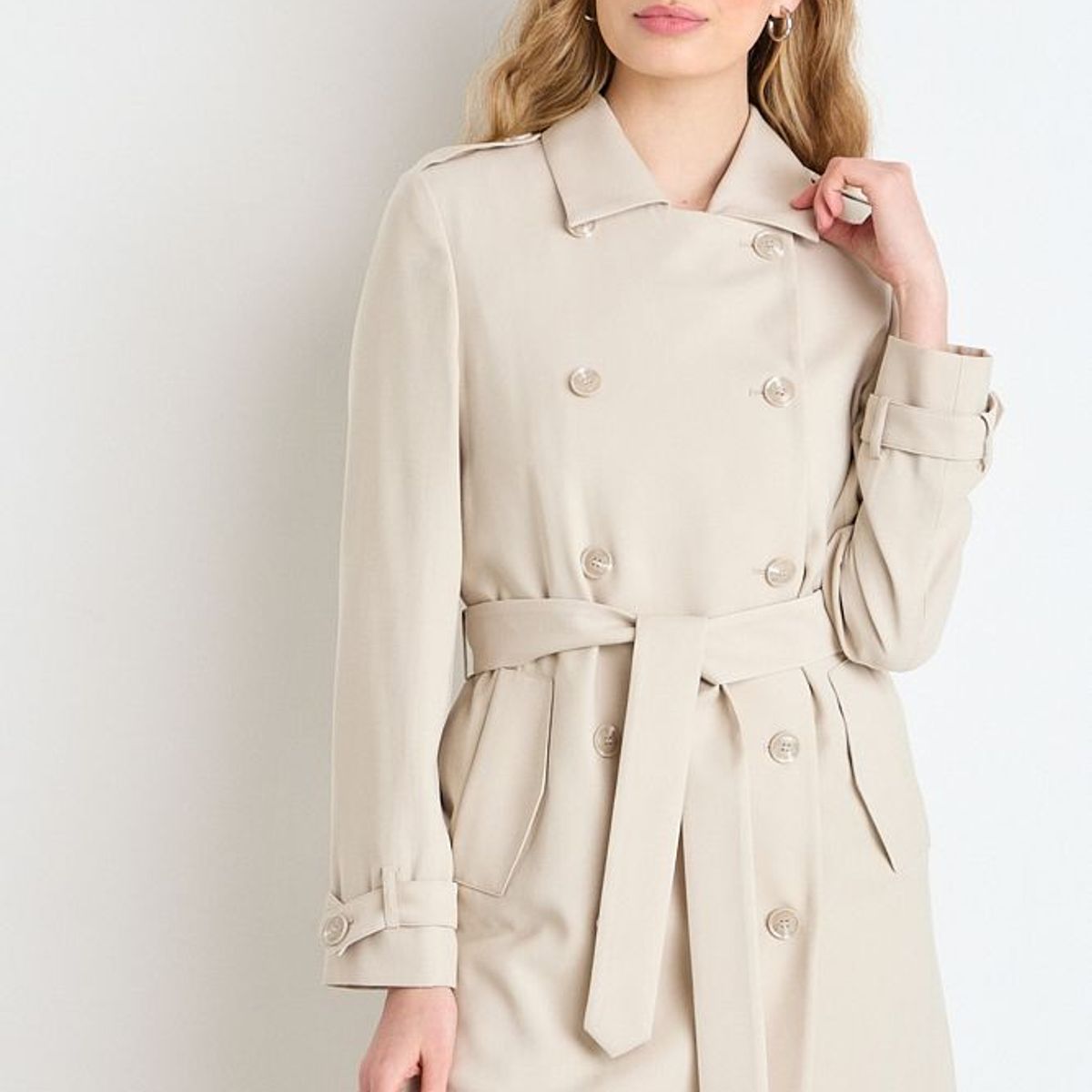 IO - Trench Liso Mujer Beige Io