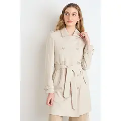 IO - Trench Liso Mujer Beige