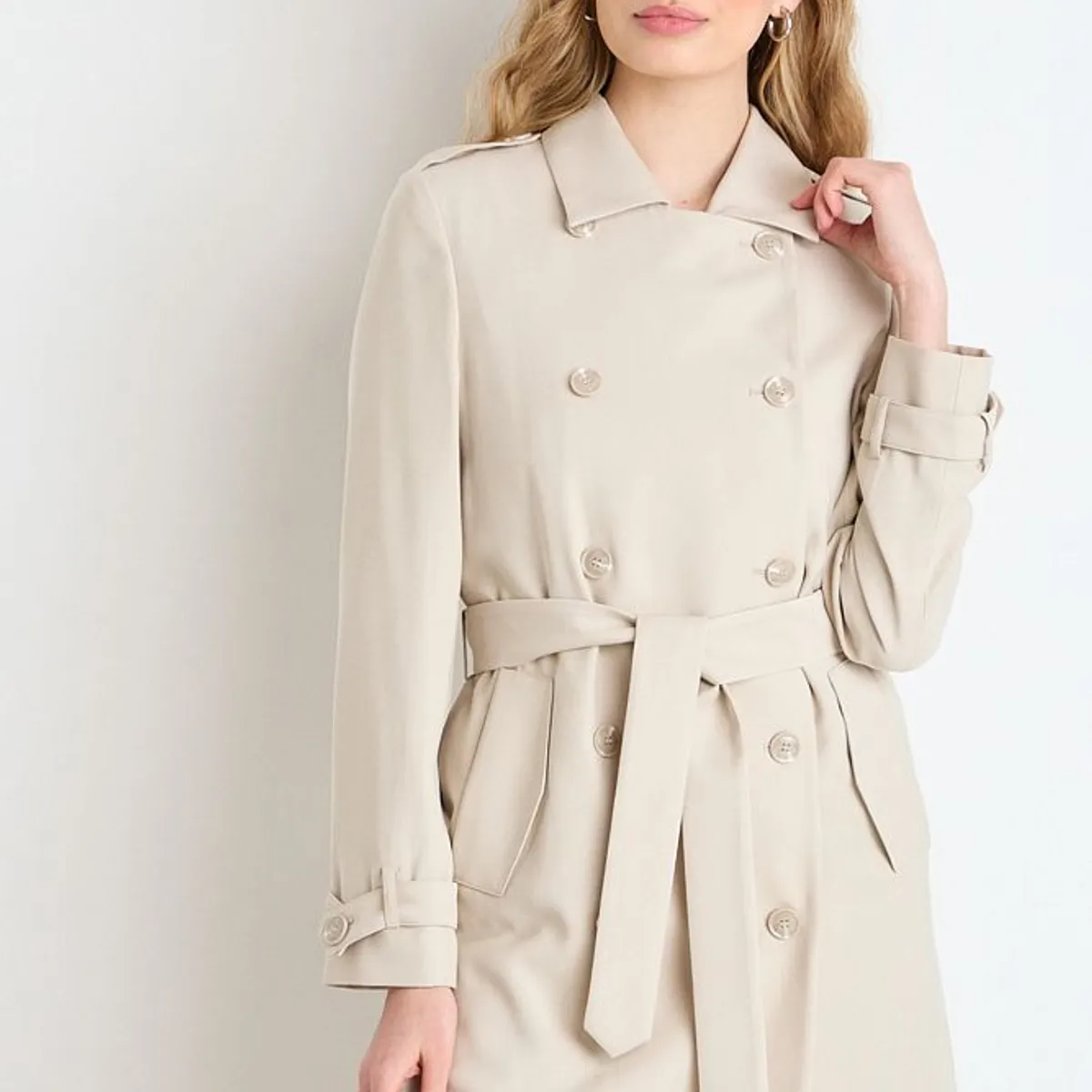 IO - Trench Liso Mujer Beige Io
