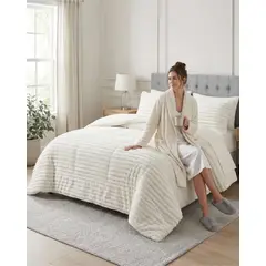 GENERICO - Plumon 2 plazas con chiporro diseño de Pana Terciopelo