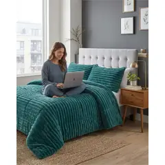 GENERICO - Plumon 2 plazas con chiporro diseño de Pana Terciopelo