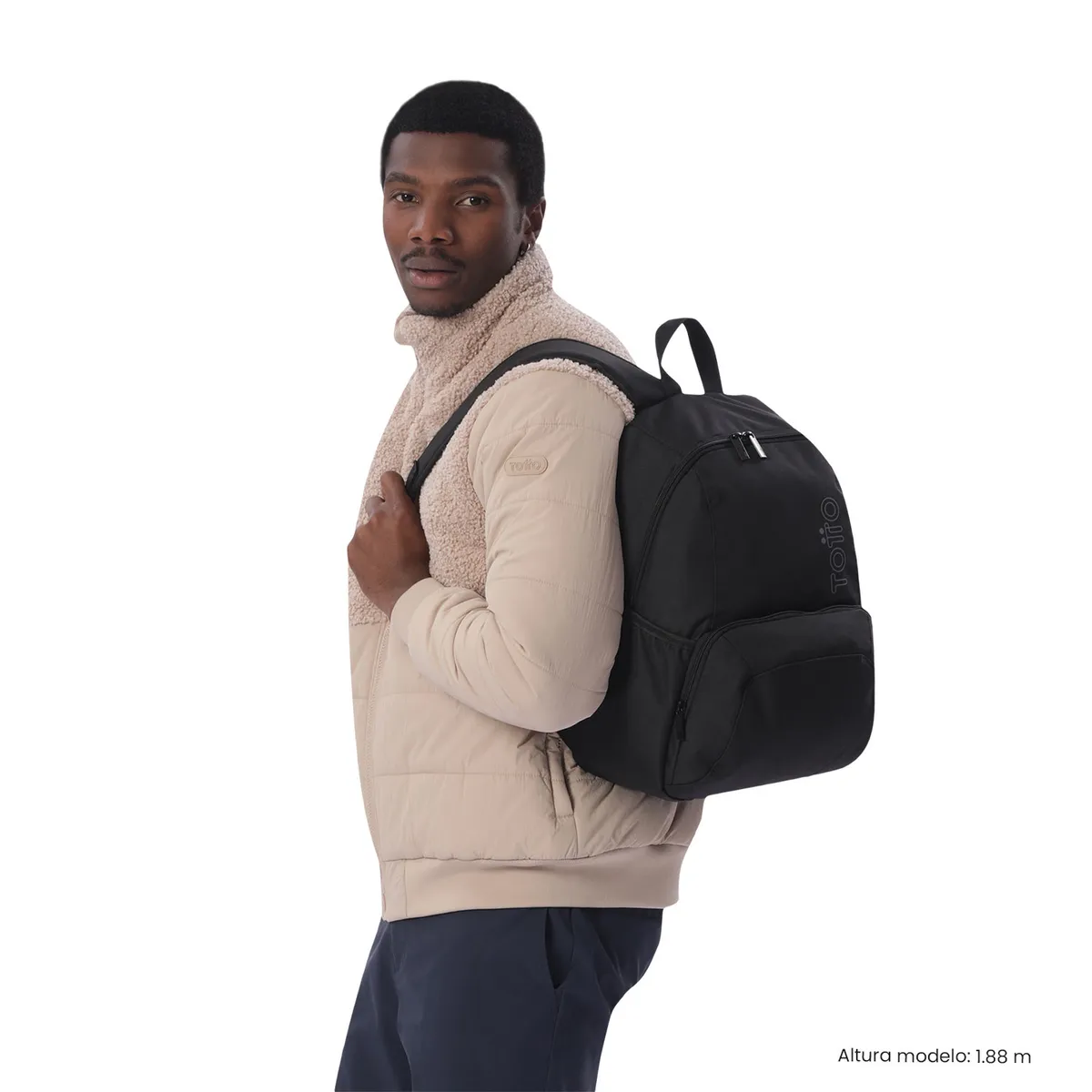 TOTTO - Mochila Universitario Gammato 2.0 Porta PC 13 Negro
