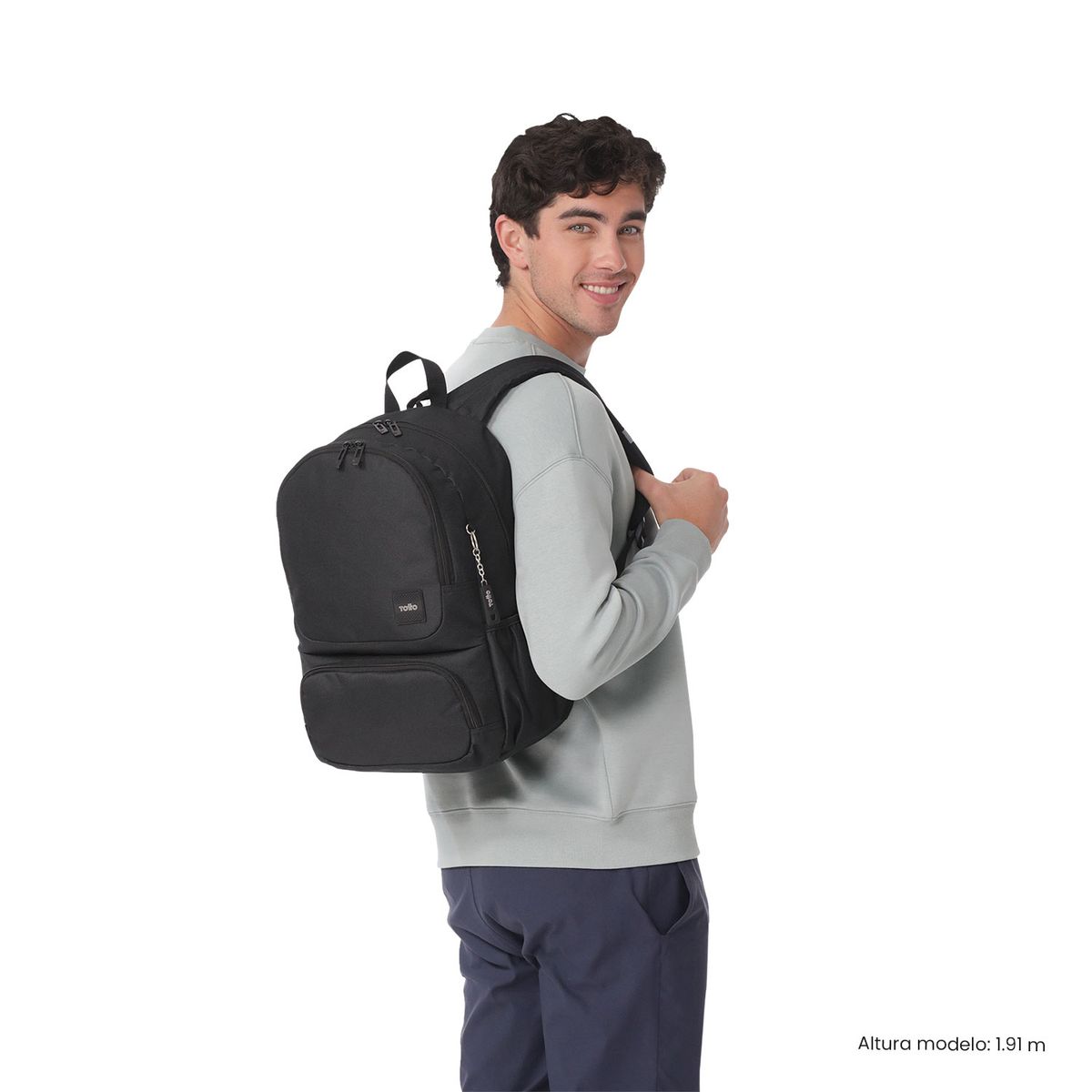 TOTTO - Mochila Universitario  Raly Negro