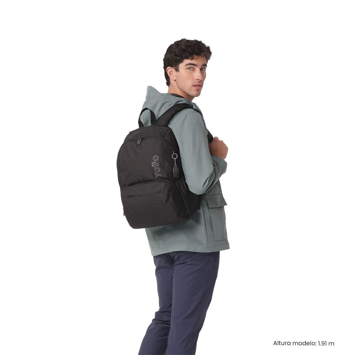 TOTTO - Mochila Universitario  Ometto 2.0 Porta PC 14 Negro