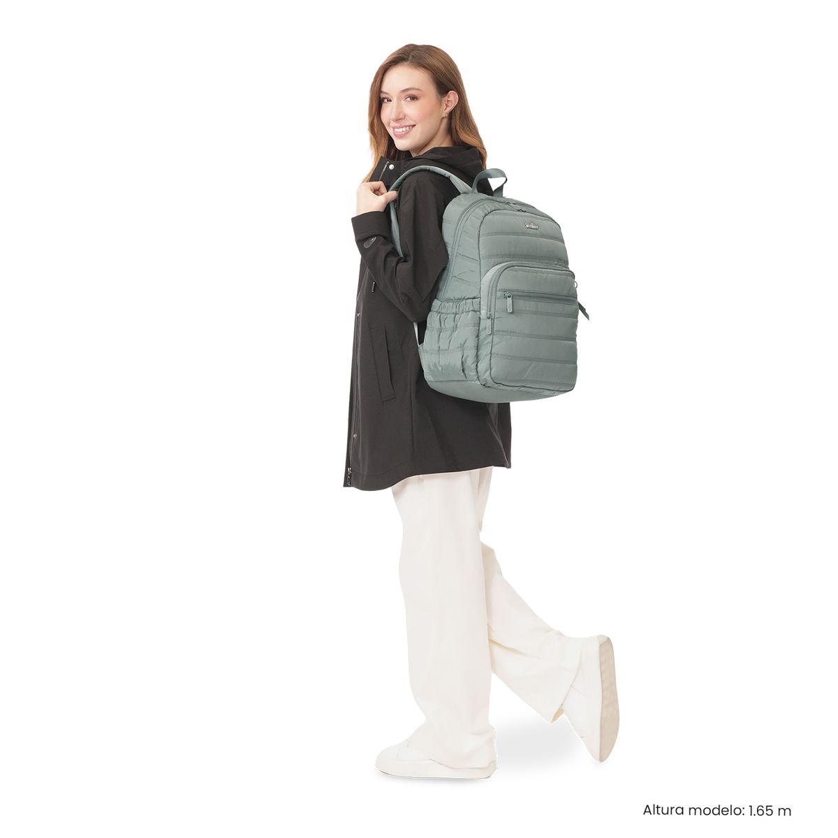 TOTTO - Mochila Universitario  Moxi Porta PC 15 Verde