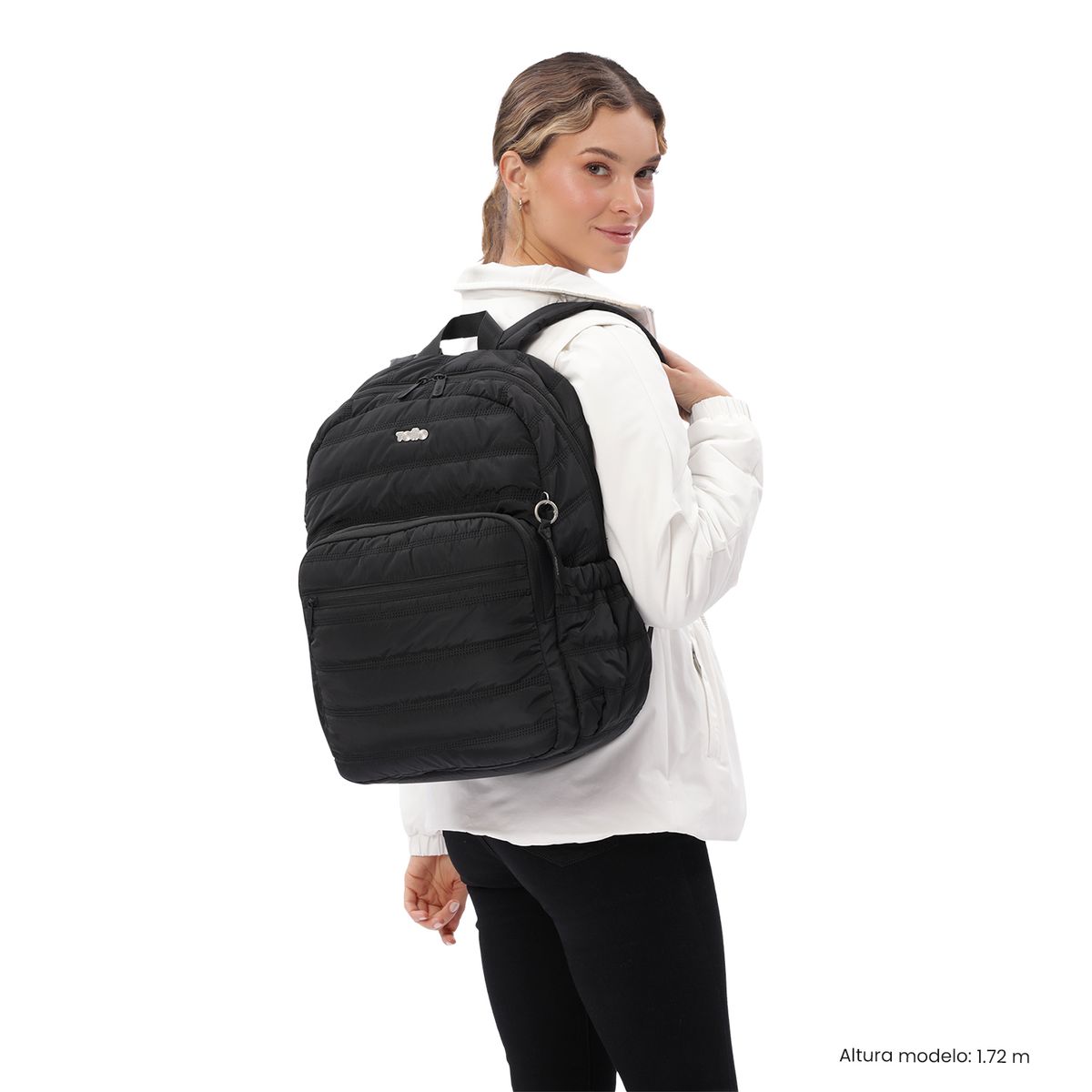 TOTTO - Mochila Universitario  Moxi Porta PC 15 Negro
