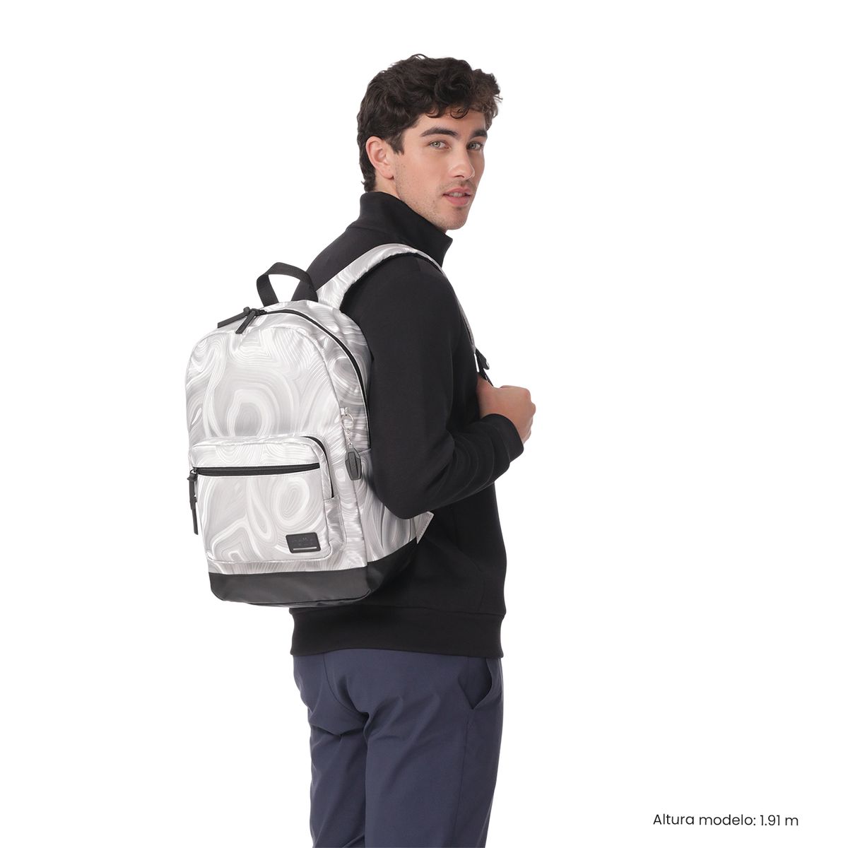 TOTTO - Mochila Universitario  Tocax Porta PC 14 Gris