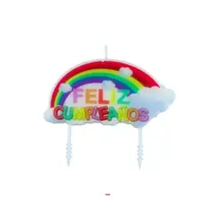 GENERICO - Vela feliz cumpleaños 8x9cm