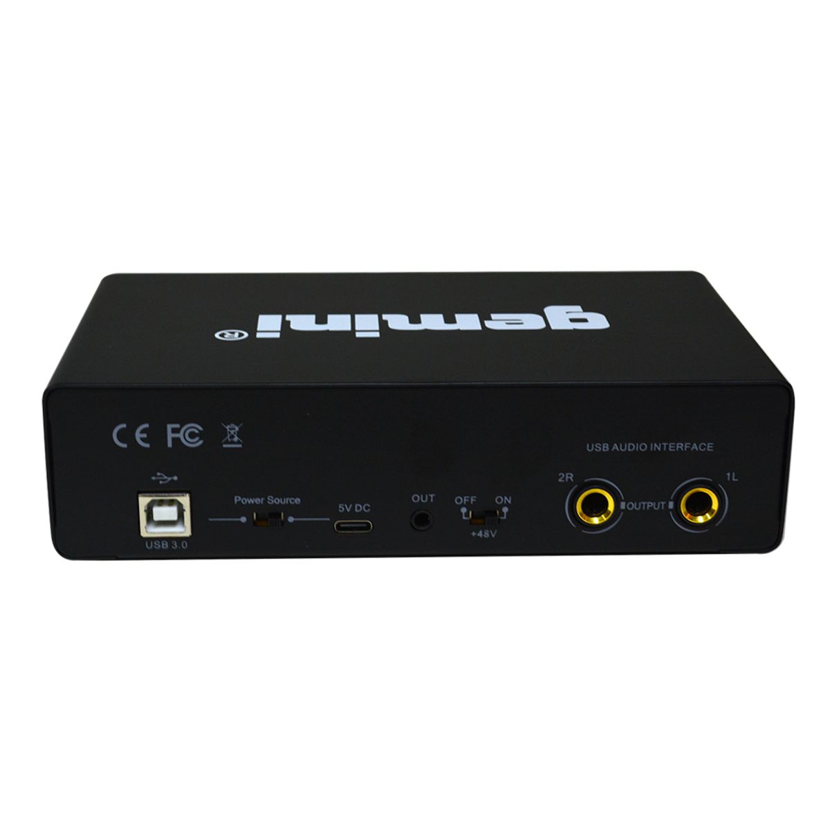 GEMINI - INTERFAZ DE AUDIO PRE AMPLIFICADO 2 CANALES-USB CON PHANTOM GEMINI