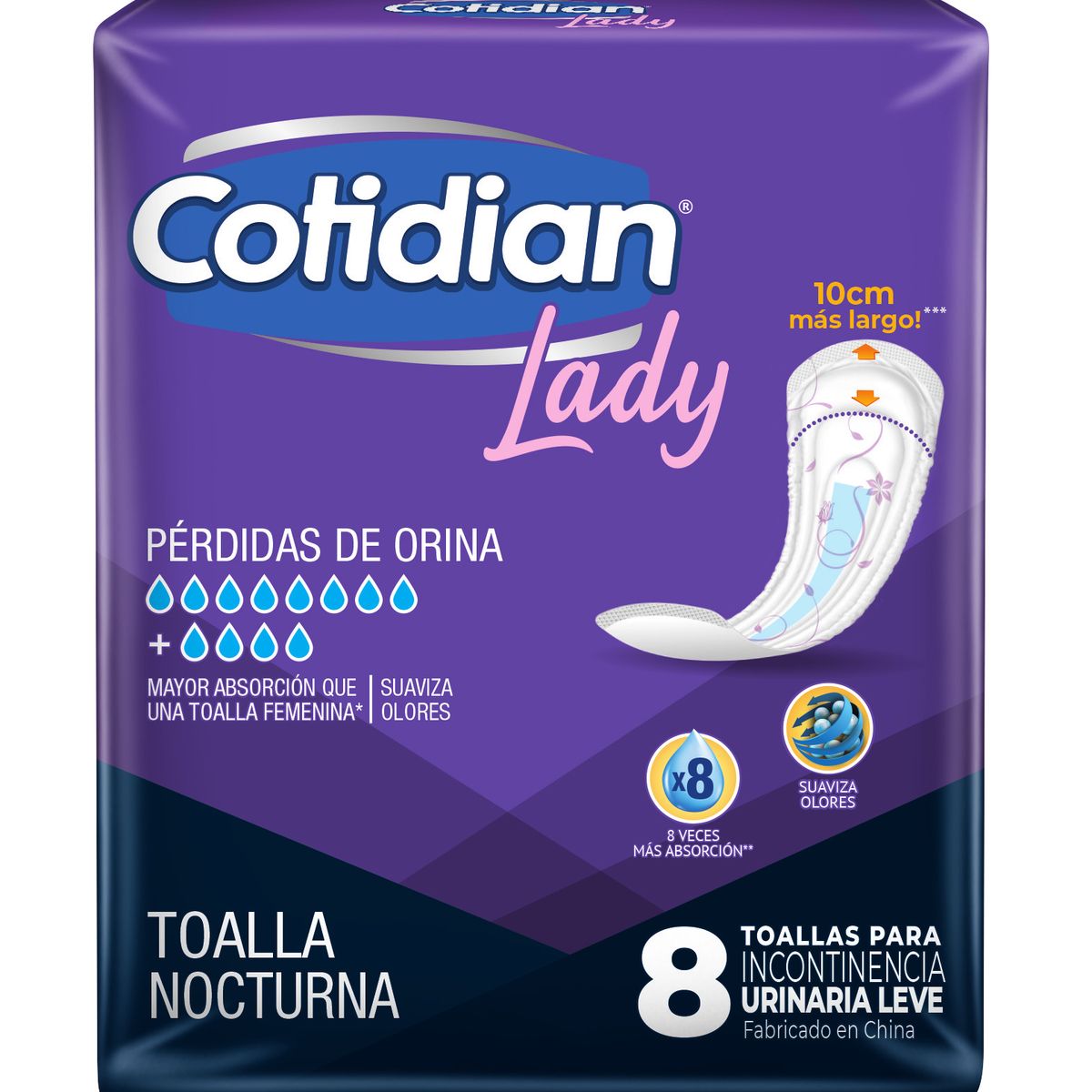 COTIDIAN - Toalla Nocturna Cotidian Lady 8un