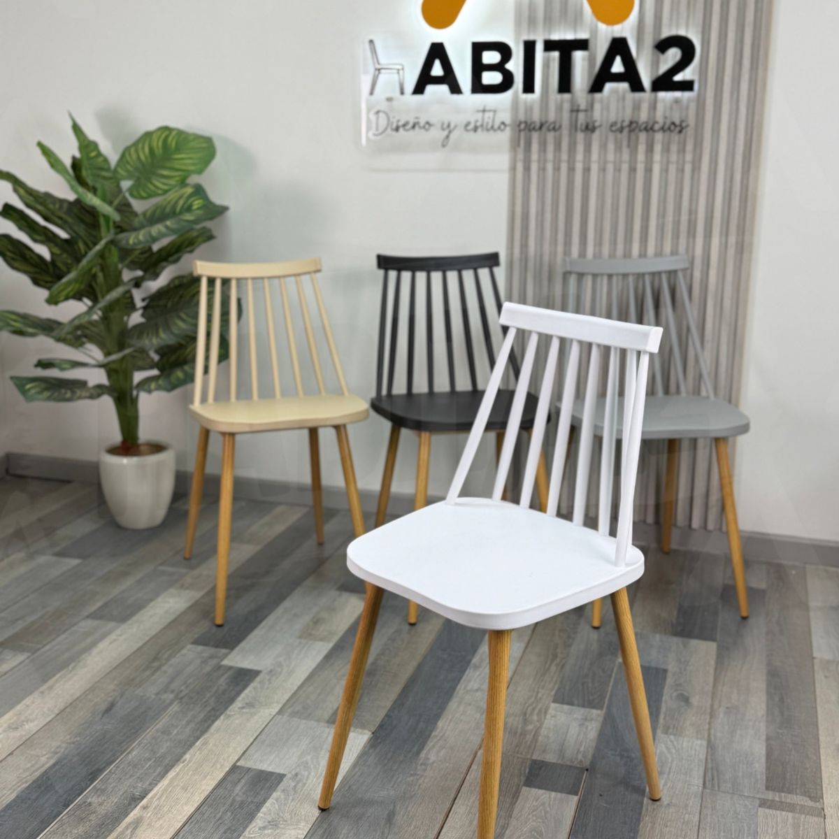 HABITA2 CHILE - Pack 2 Sillas de Comedor Resistentes Royal