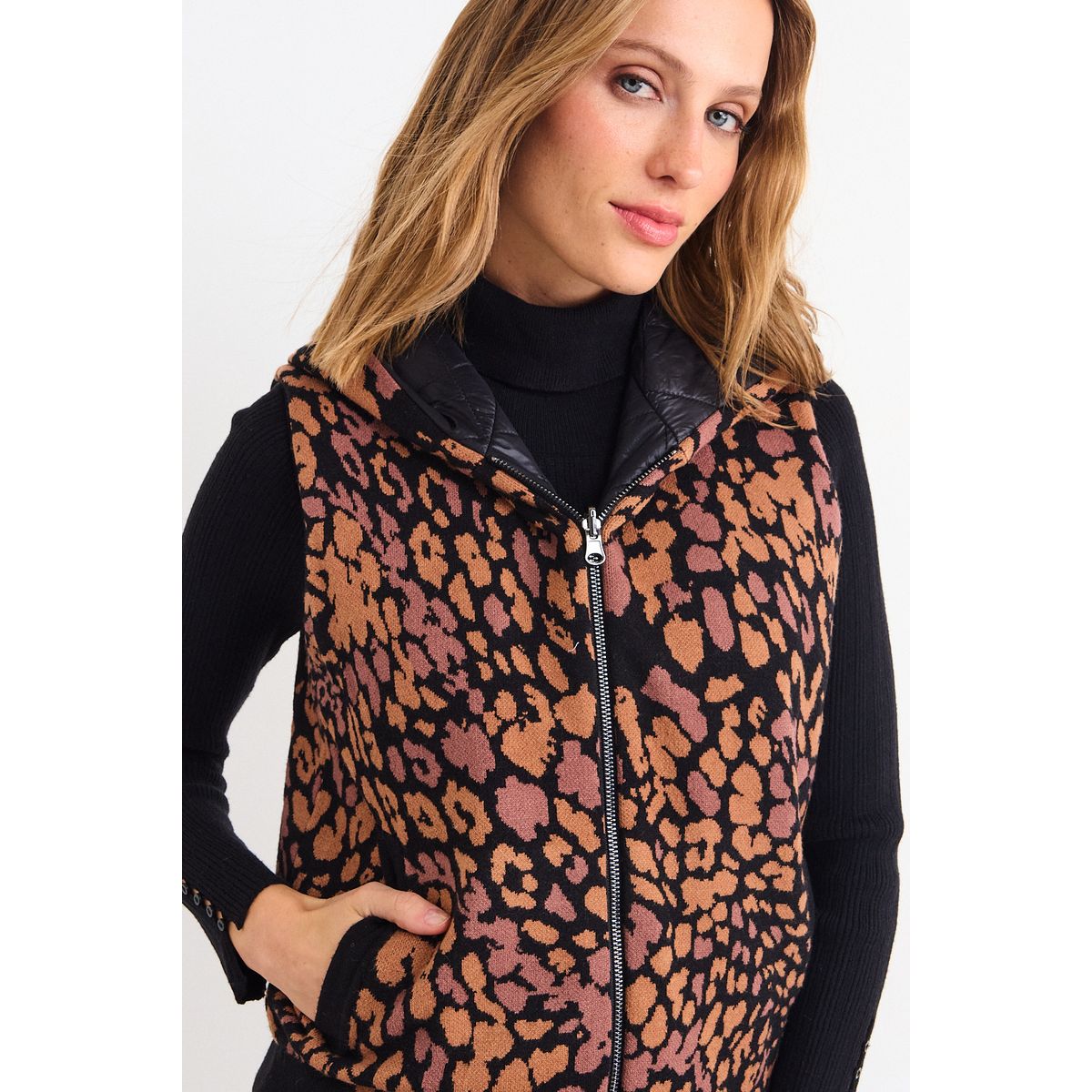IO - Parka Reversible Mujer Café Io