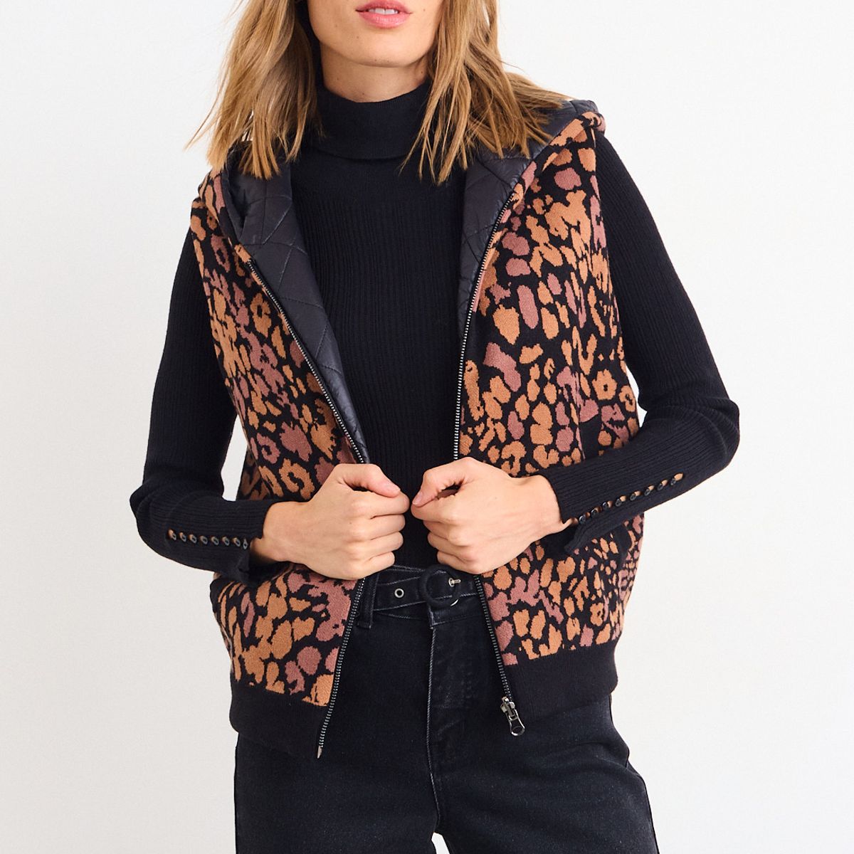 IO - Parka Reversible Mujer Café Io