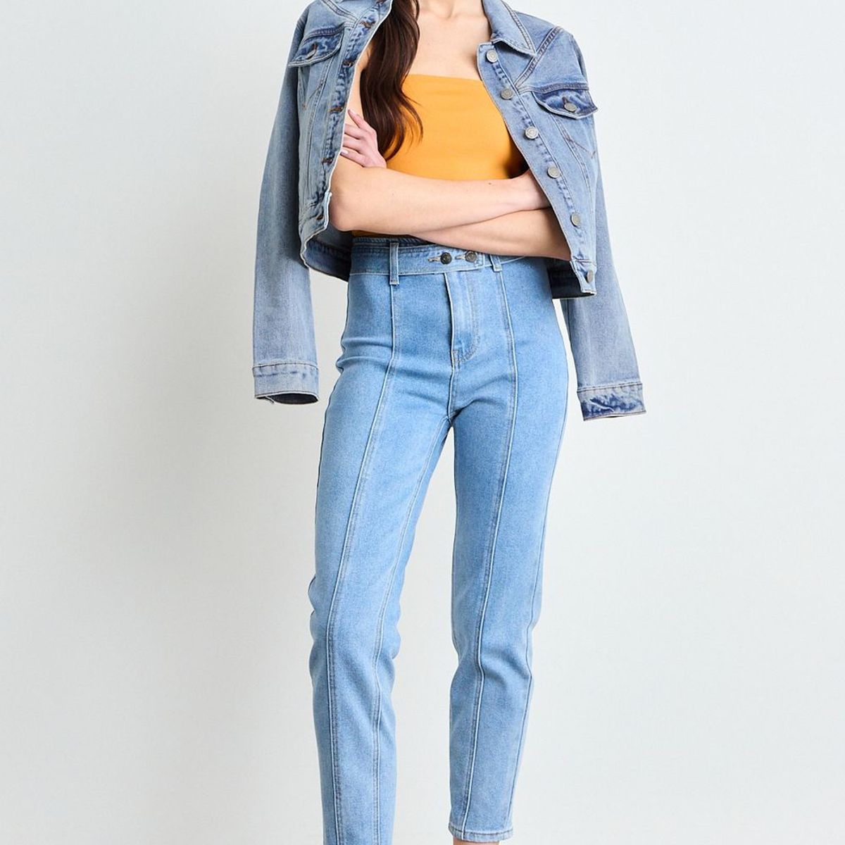 IO - Jeans Liso Mujer Celeste Io