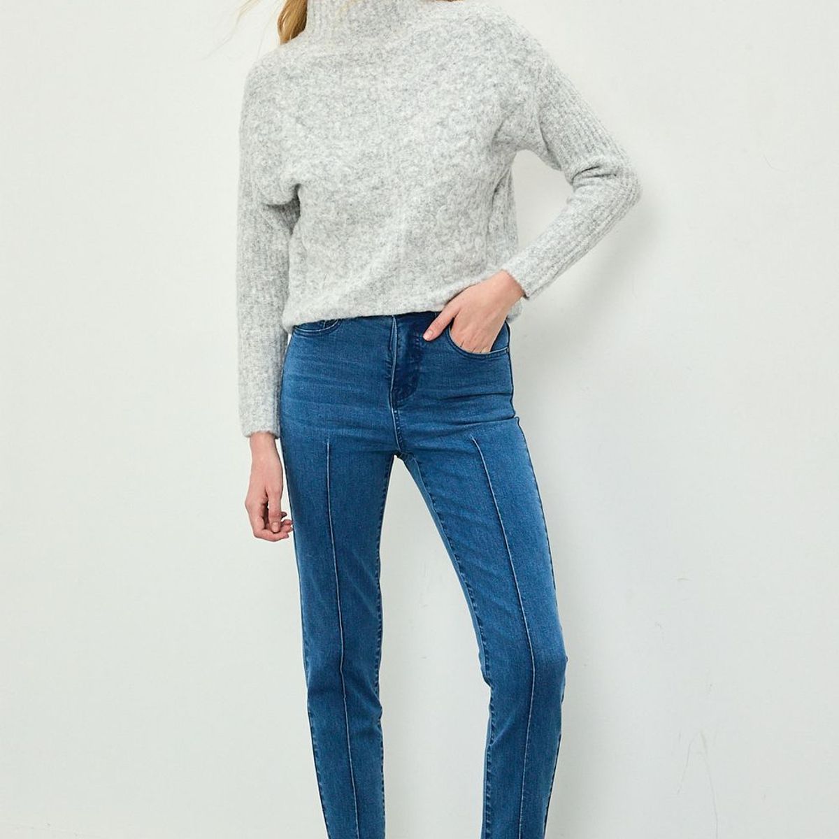 IO - Jeans Liso Mujer Celeste Io