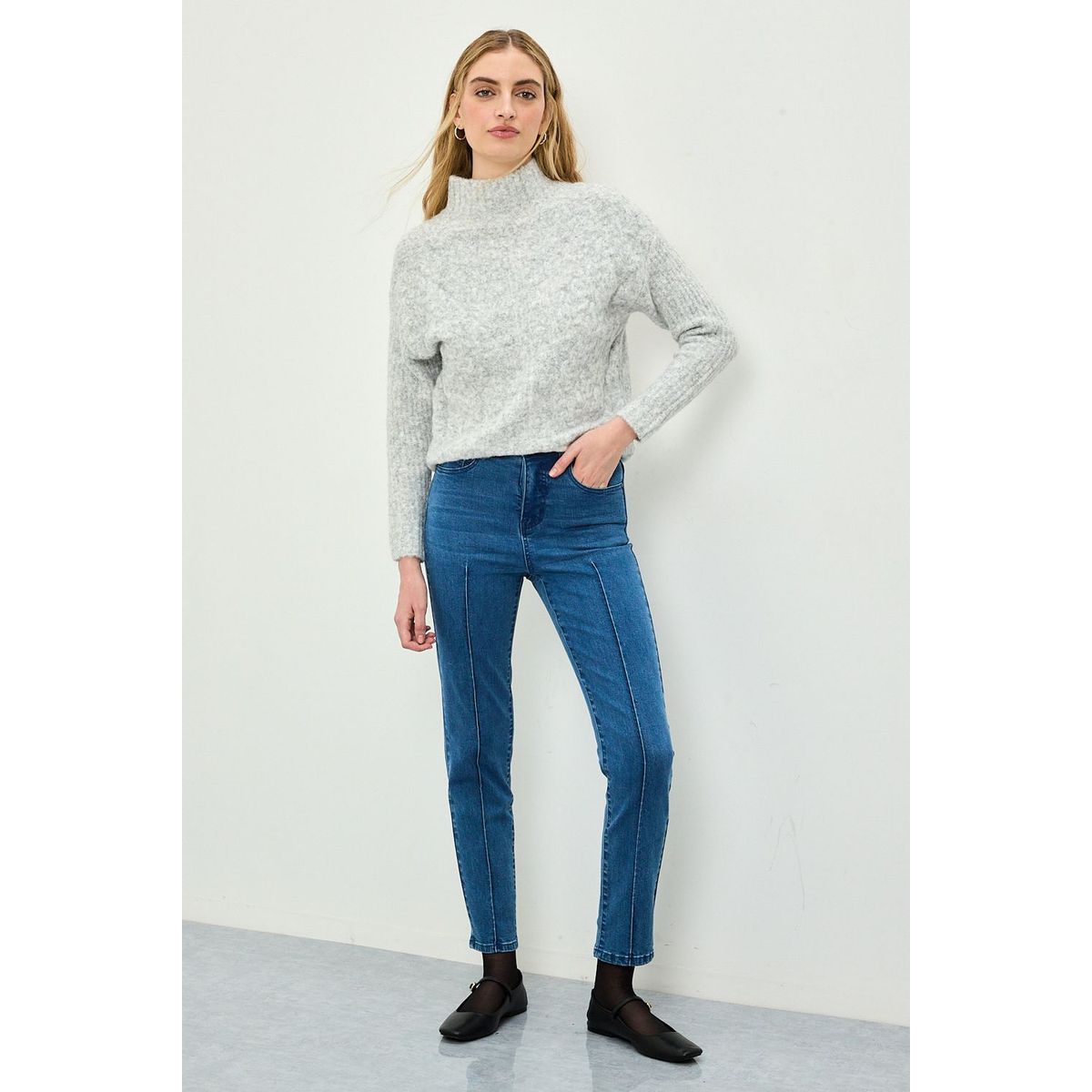 IO - Jeans Liso Mujer Celeste Io