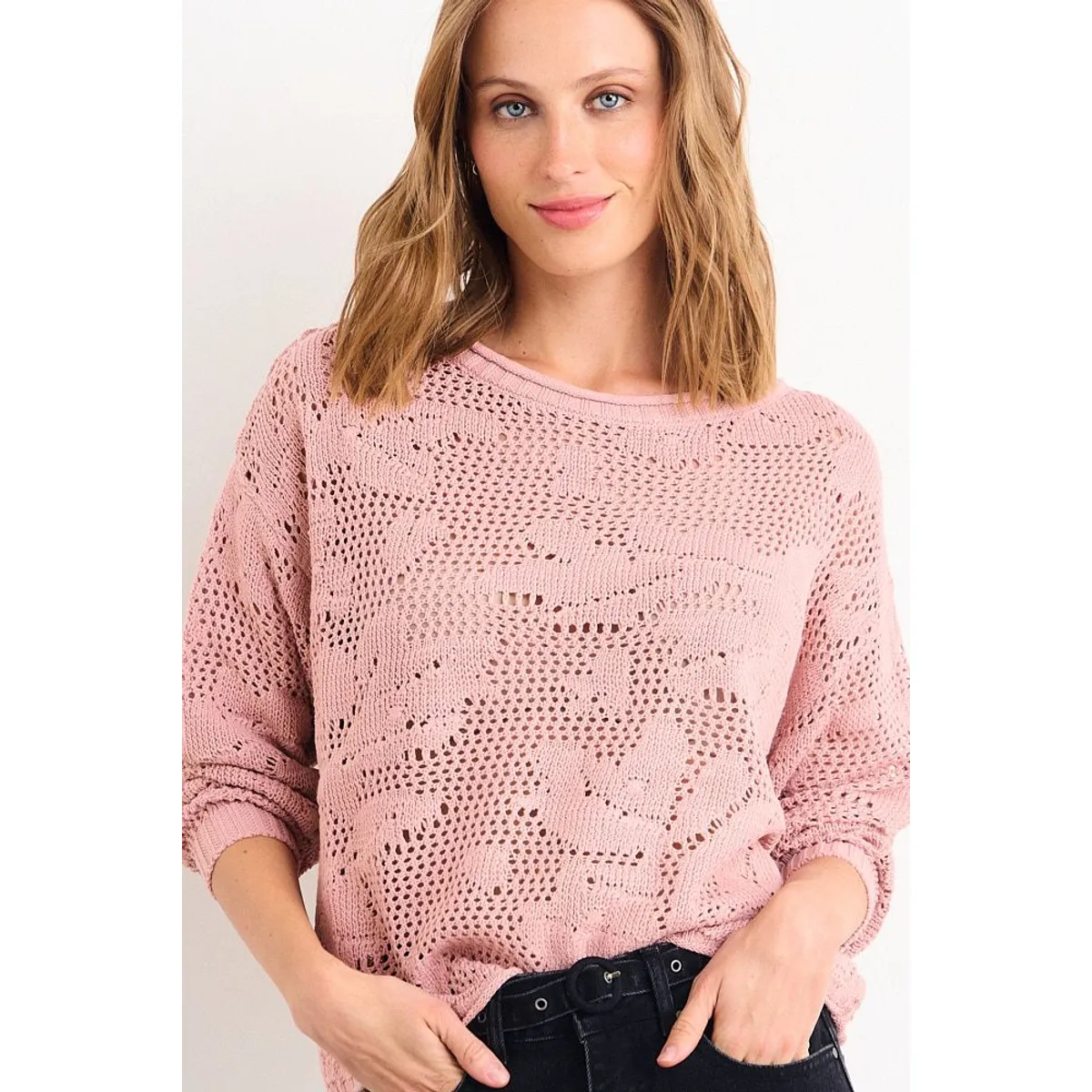 IO - Sweater Liso Mujer Rosa Io