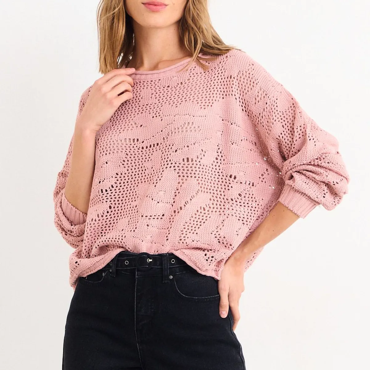 IO - Sweater Liso Mujer Rosa Io