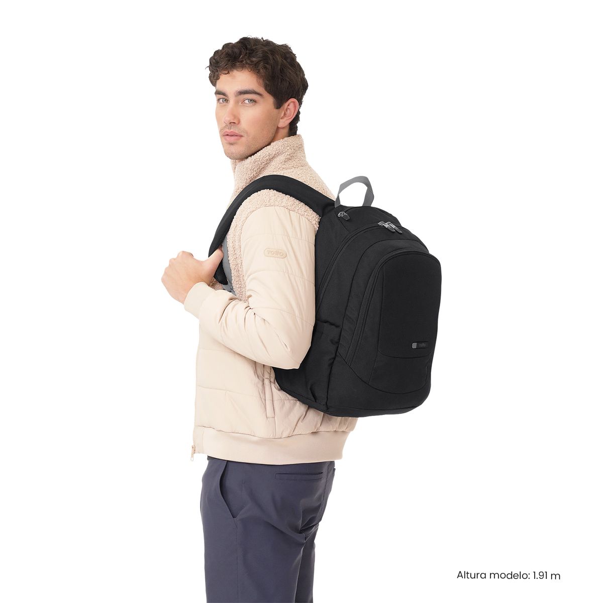 TOTTO - Mochila Universitario  Goctal 3.0 Porta PC 14 Negro