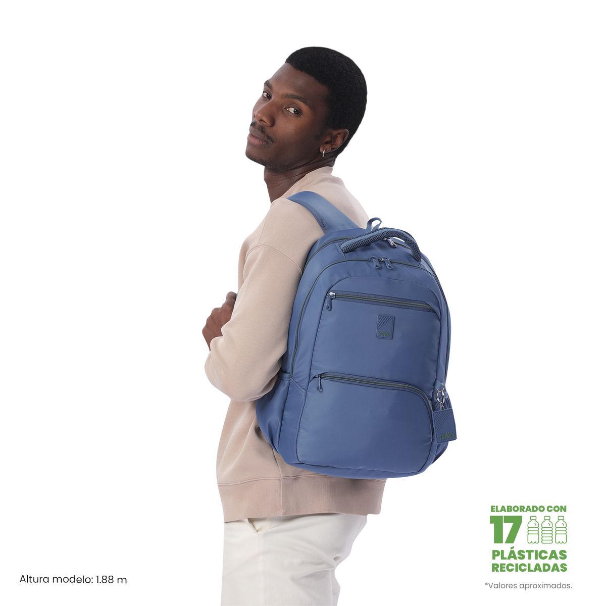 TOTTO - Mochila Universitario  Tracer 4 2.0 Porta PC 14 Azul