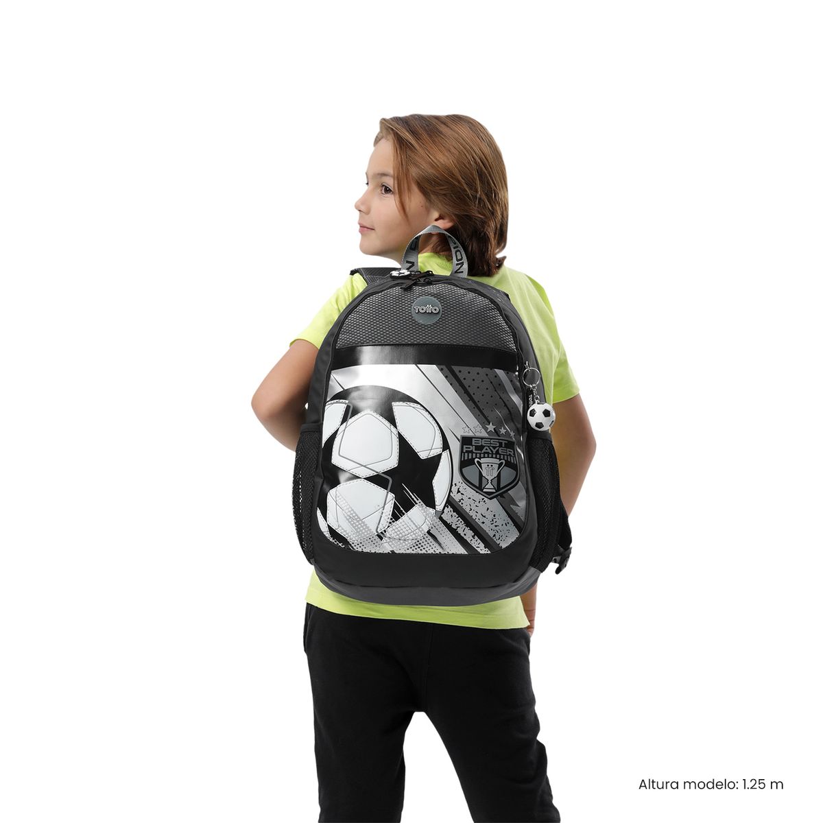 TOTTO - Mochila Escolar Totto para Niño Champion Grande  Gris