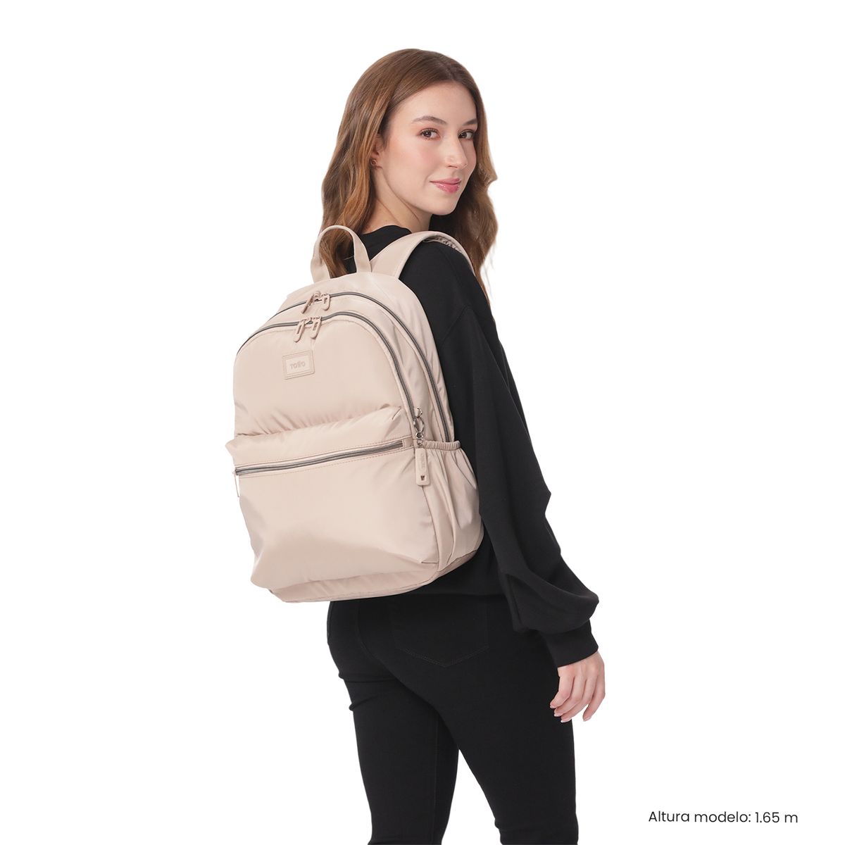 TOTTO - Mochila para Oficina PC 13 Aynatto 2.0 Mediano Beige