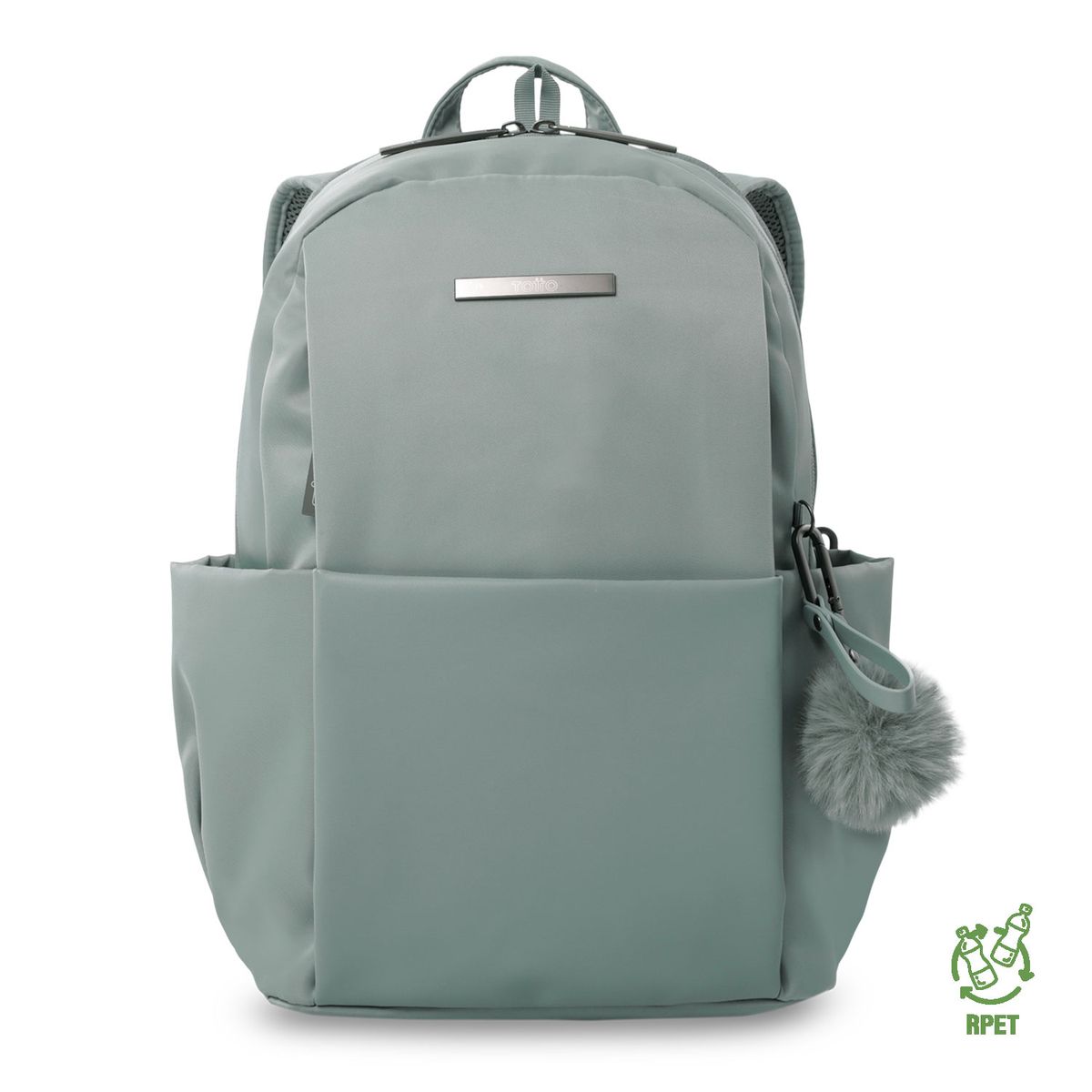 TOTTO - Mochila para Oficina PC 14 Adelaide 1 2.0 Mediano Verde