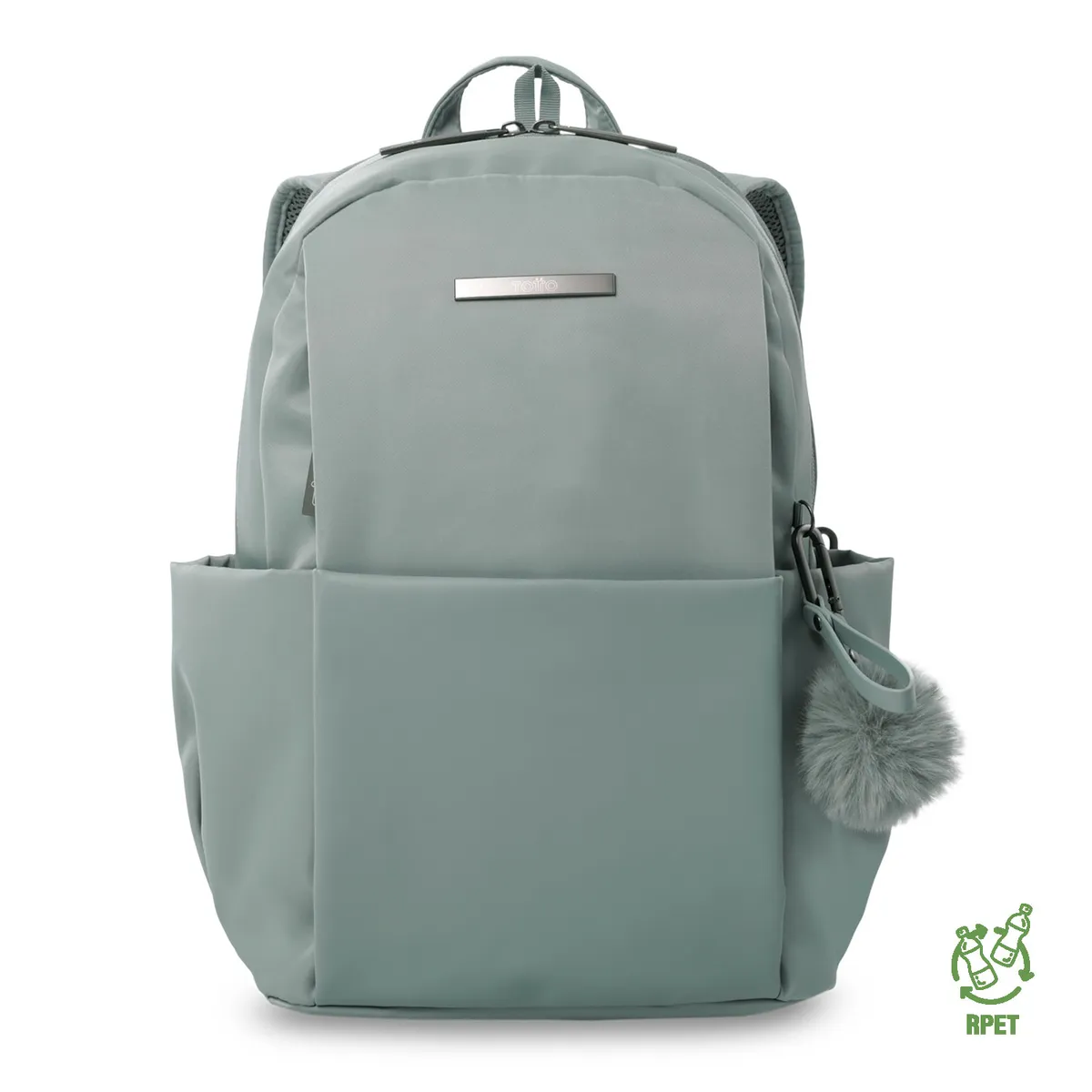 TOTTO - Mochila para Oficina PC 14 Adelaide 1 2.0 Mediano Verde