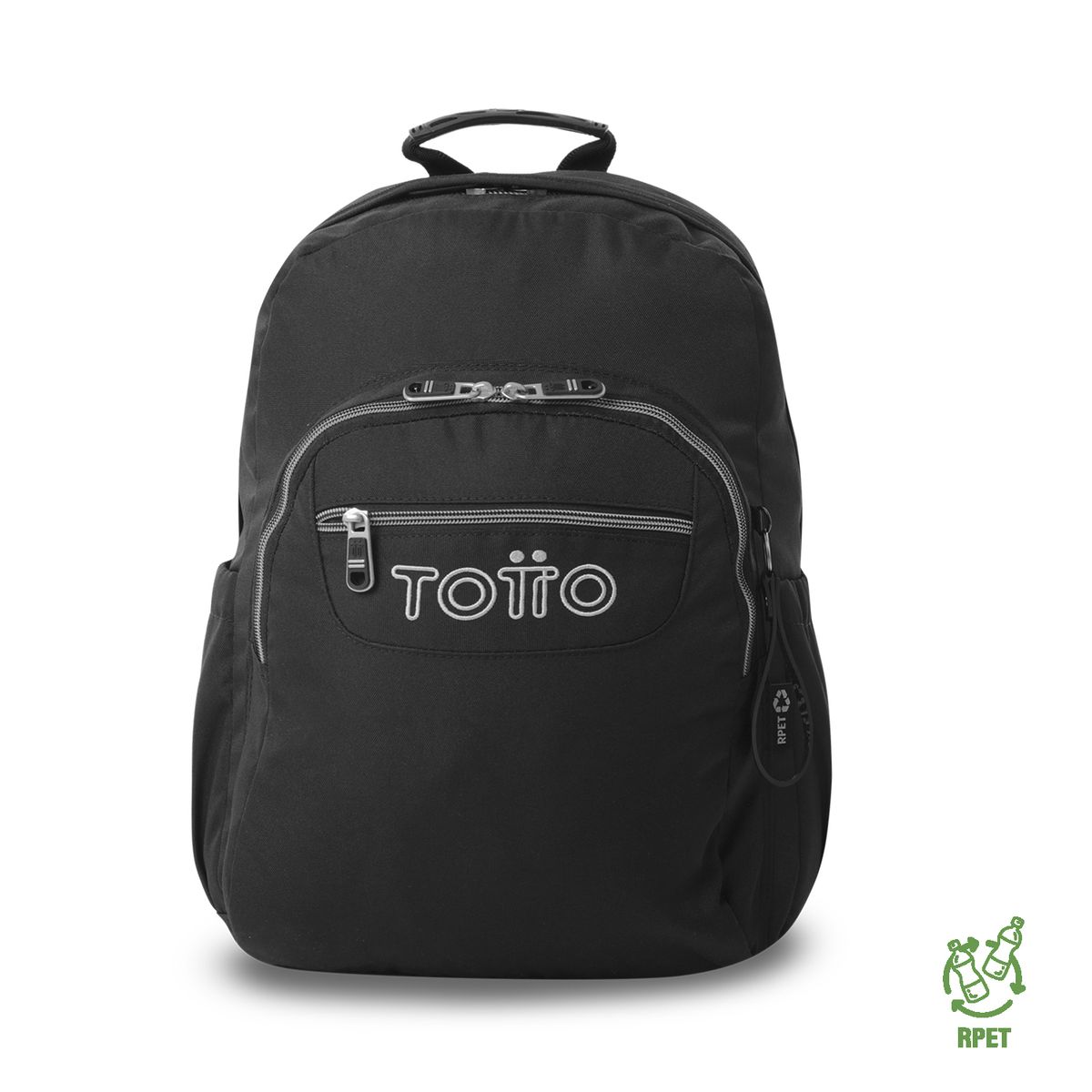 TOTTO - Mochila Universitario Acuarela Ecole Solid Porta PC14 Negro