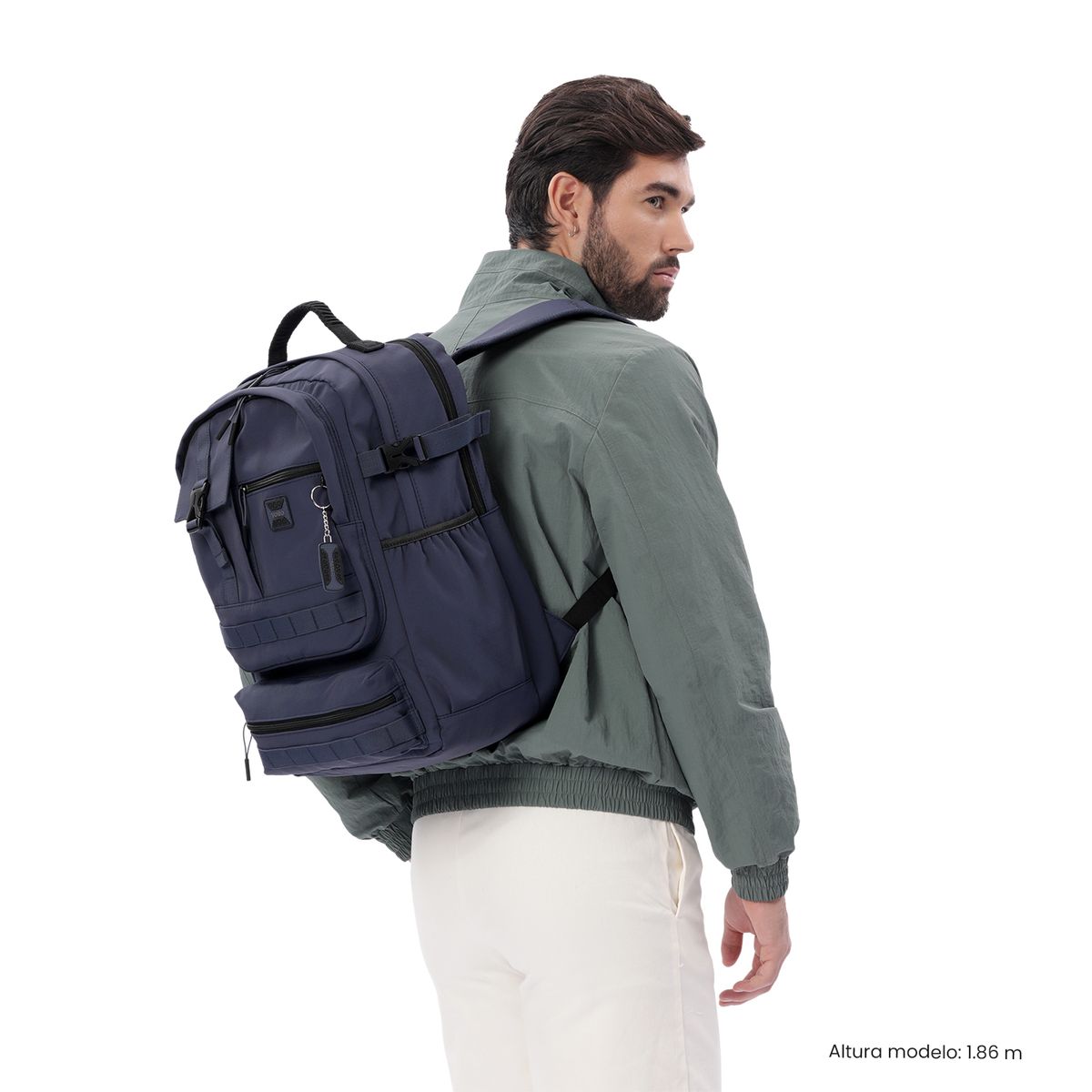 TOTTO - Mochila Universitario  Spa Porta PC 15.4 Azul