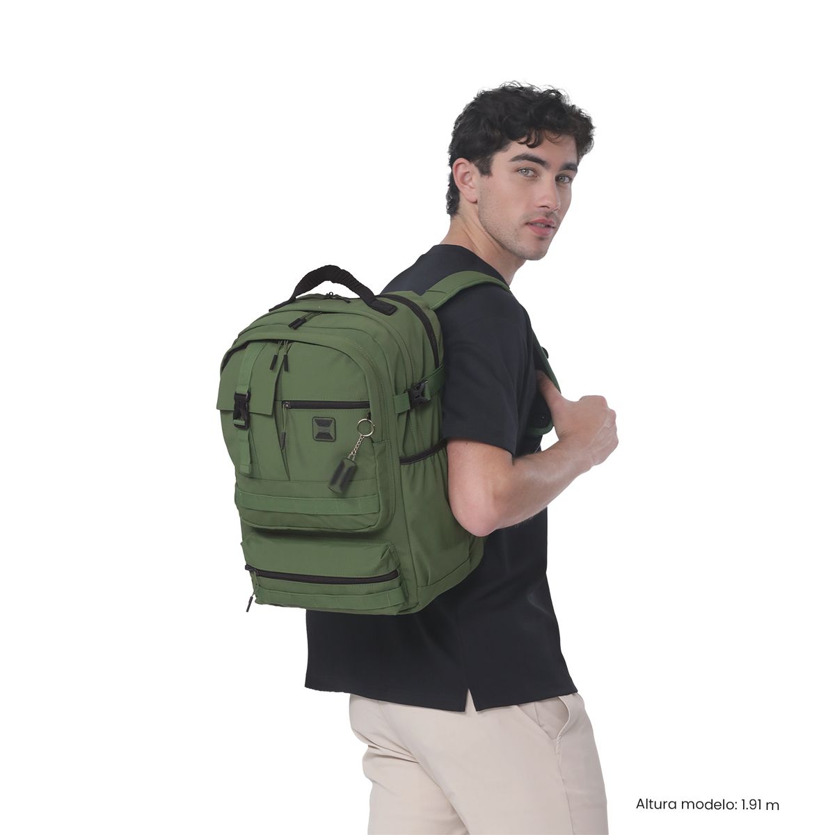TOTTO - Mochila Universitario  Spa Porta PC 15.4 Verde