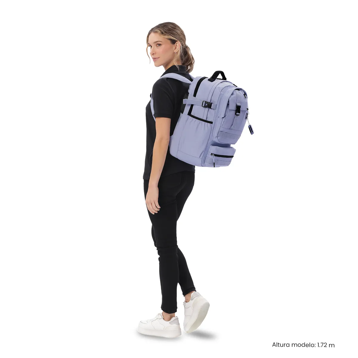 TOTTO - Mochila Universitario  Spa Porta PC 15.4 Morado
