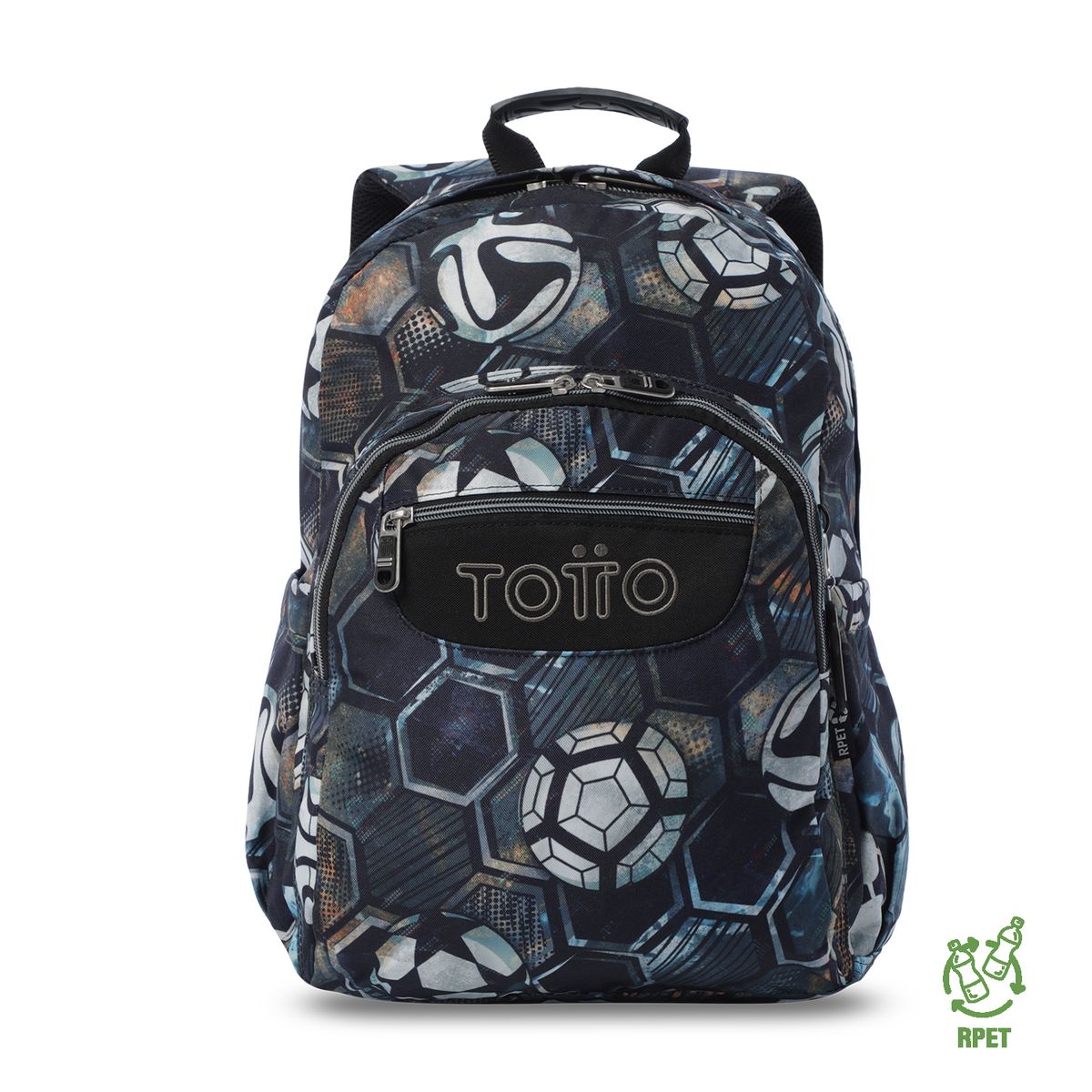 TOTTO - Mochila Escolar Juvenil Porta PC 14 Acuarela Negra