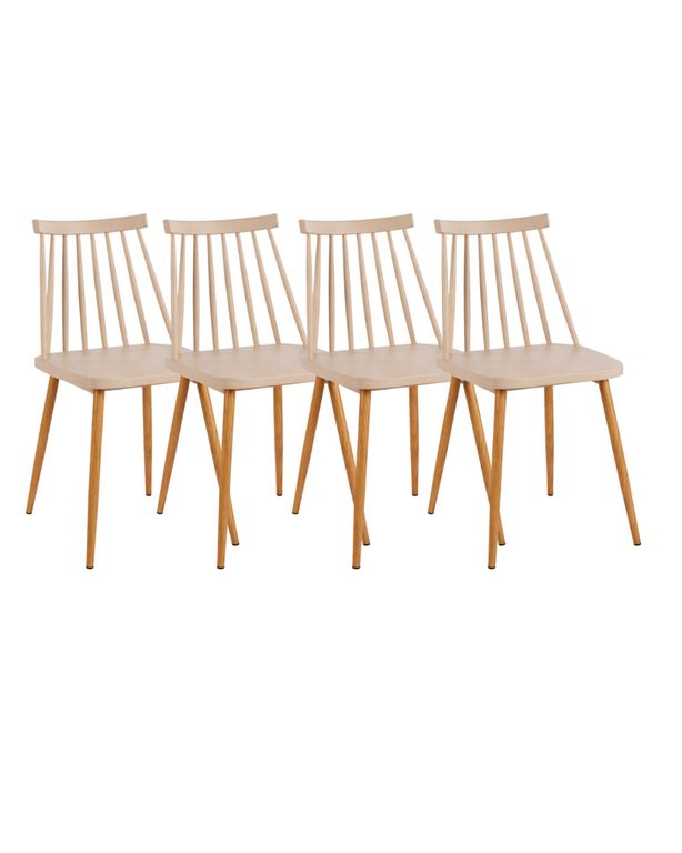 Pack 4 Sillas de Comedor Resistentes Royal