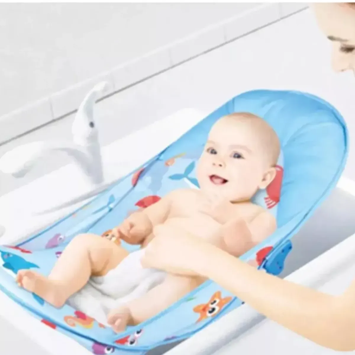 GENERICO - Silla De Baño Para Bebé Plegable Antideslizante Newborn Celeste