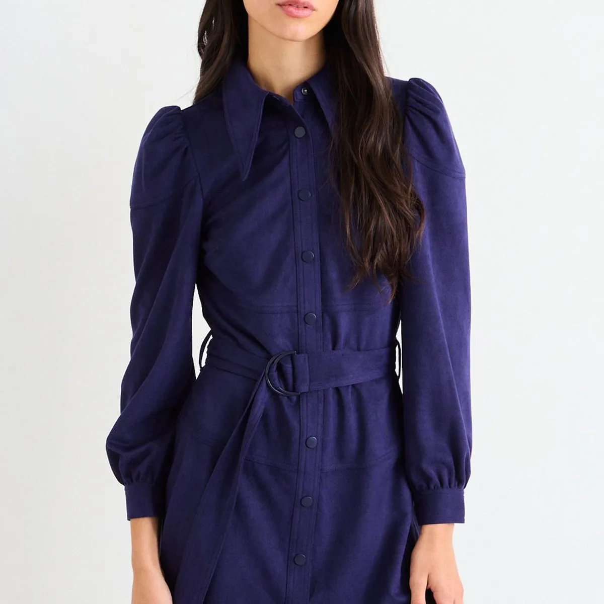 IO - Vestido Liso Mujer Azul Io