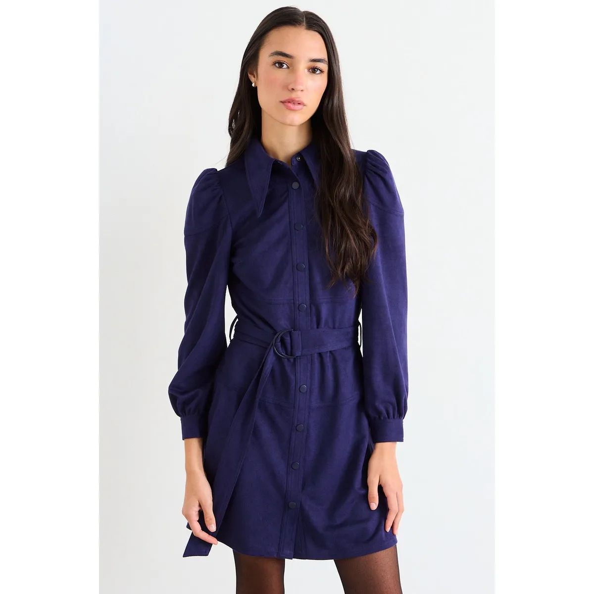IO - Vestido Liso Mujer Azul Io