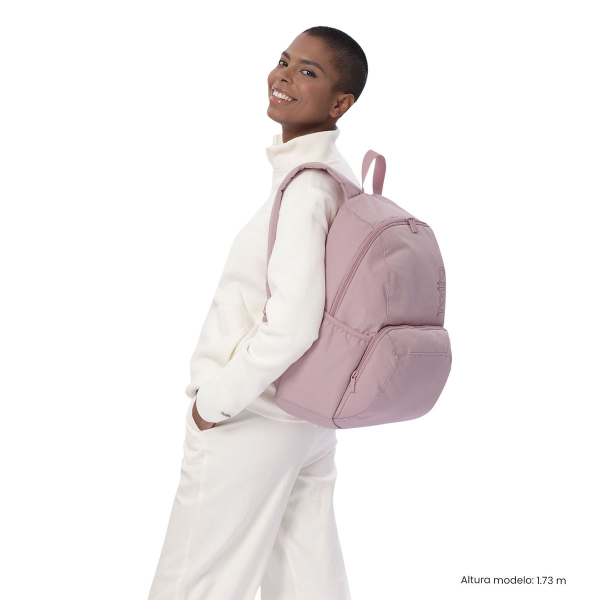 TOTTO - Mochila Universitario  Ometto 2.0 Porta PC 14 Rosado