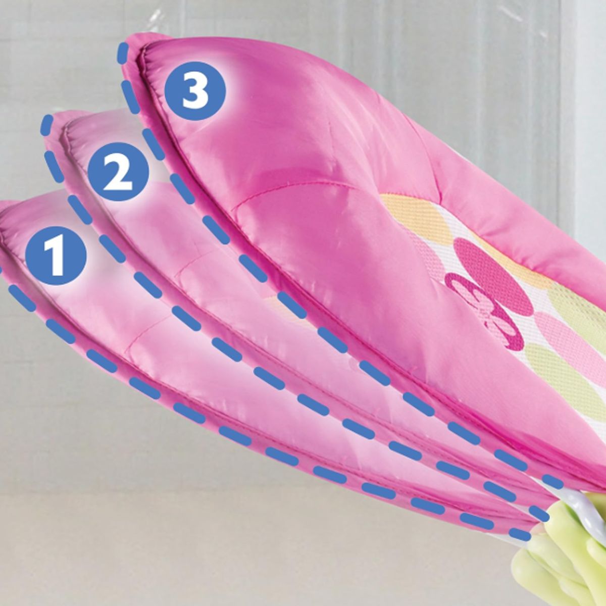 GENERICO - Silla De Baño Para Bebé Plegable Antideslizante Newborn Rosada