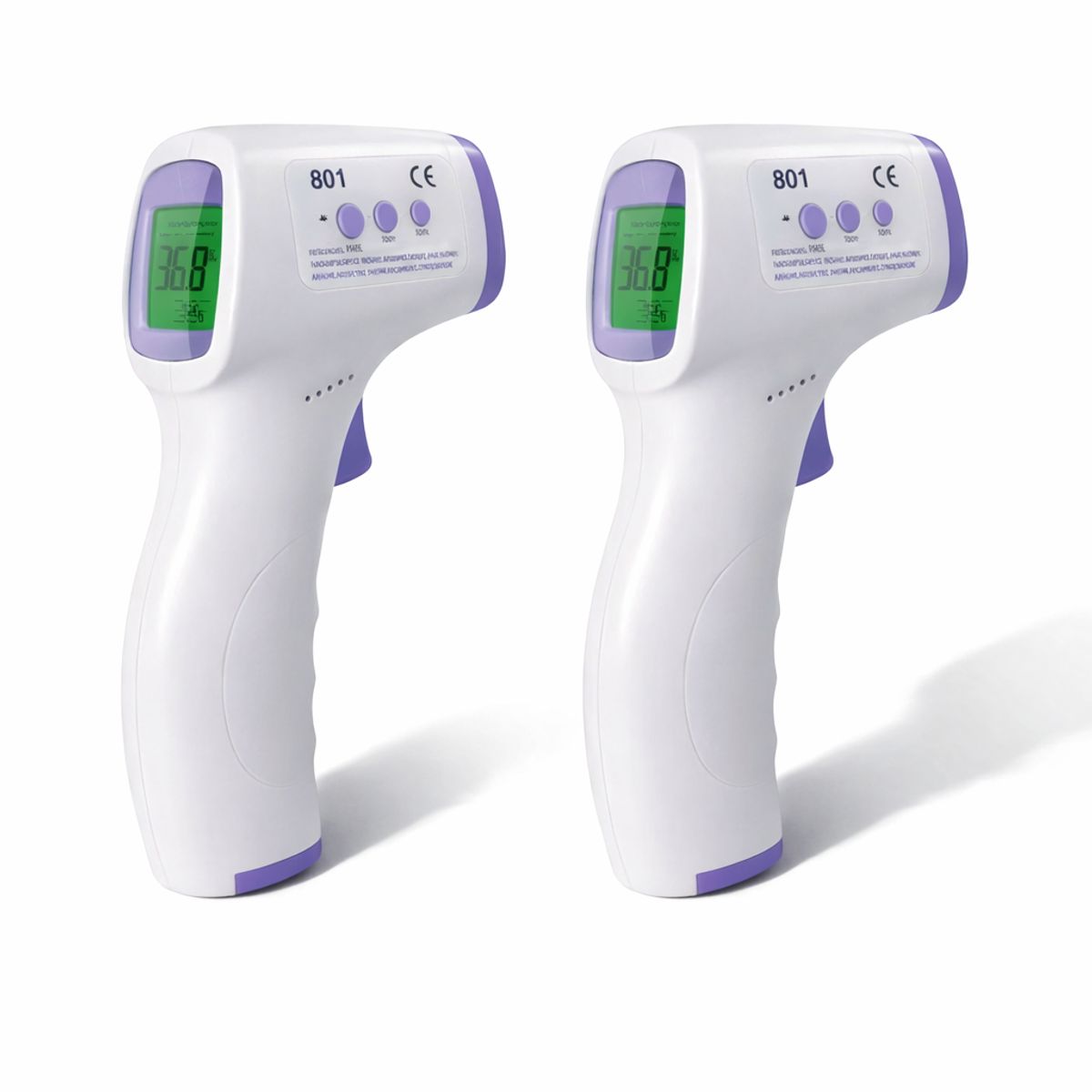 IRM - Pack 2 Termometro Infrarrojo Frontal Sin Contacto AD801 Digital Fiebre Bebe Nino Adulto LCD Rapido