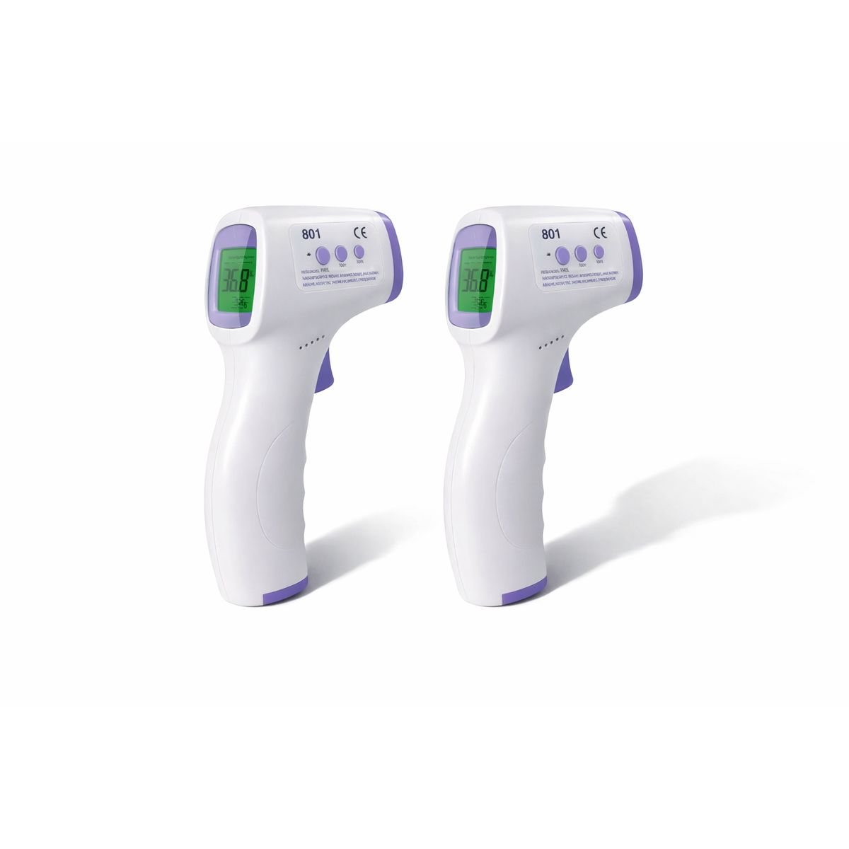 IRM - Pack 2 Termometro Infrarrojo Frontal Sin Contacto AD801 Digital Fiebre Bebe Nino Adulto LCD Rapido