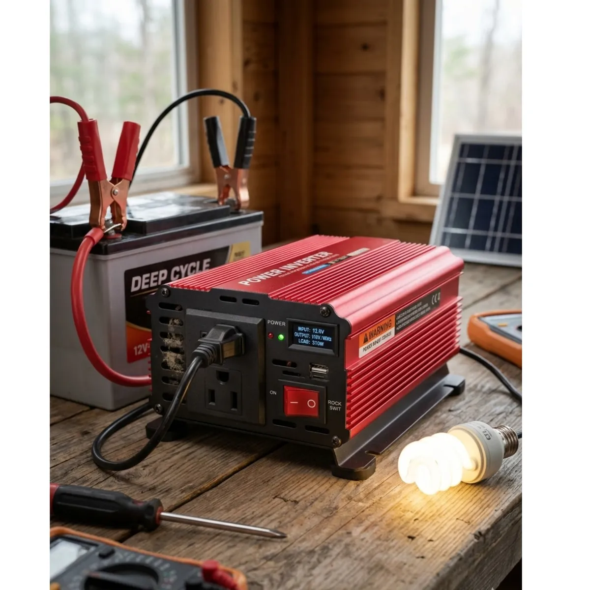 GENERICO - Inversor De Corriente 500w 12v A 220v Transformador Auto Camioneta Puerto Usb + Enchufe Universal