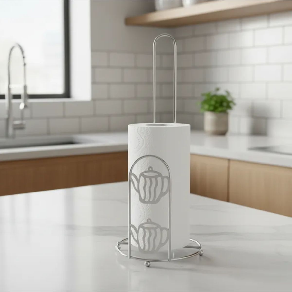 GENERICO - Porta Nova de Cocina Metálico Vertical Diseño Tetera 28cm