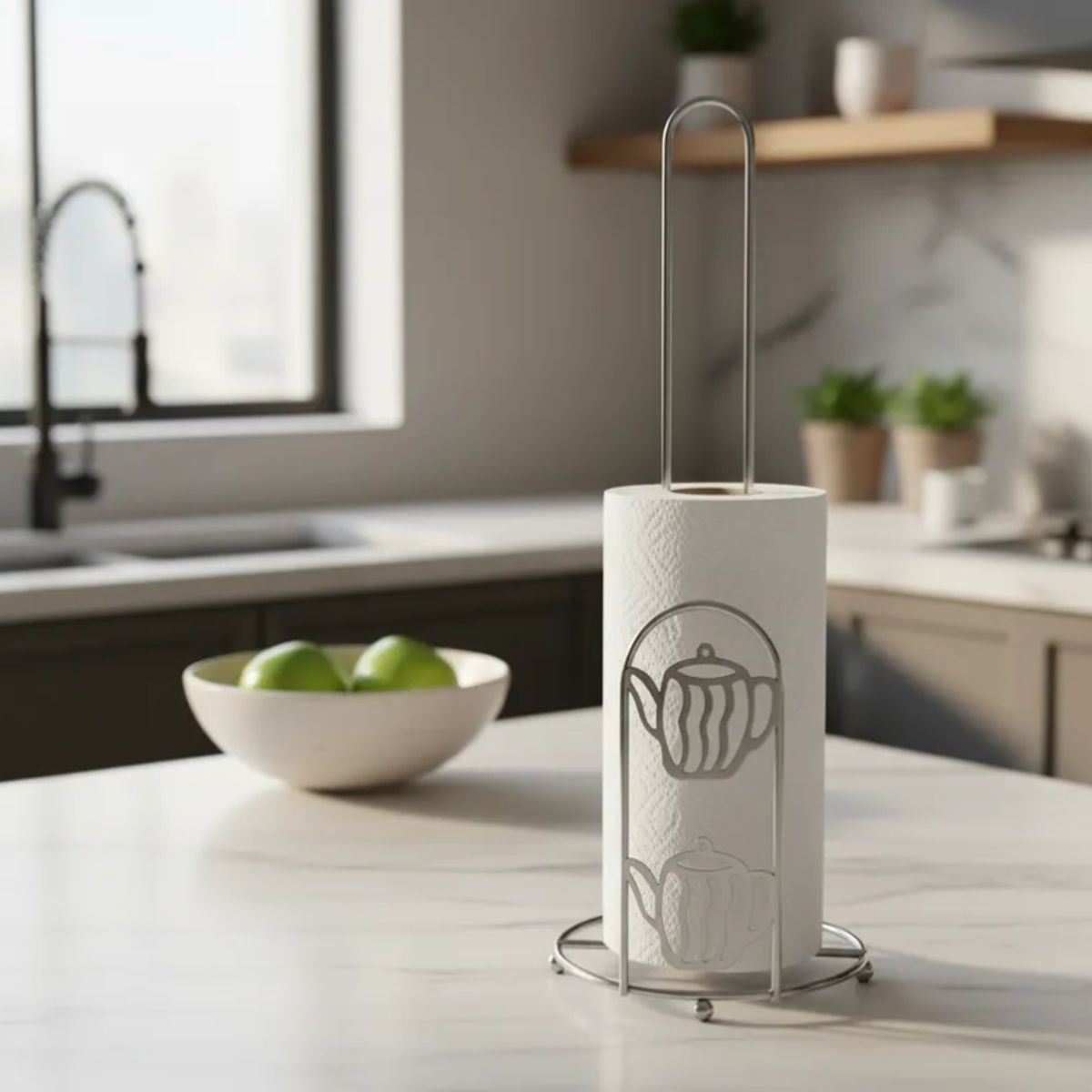 GENERICO - Porta Nova de Cocina Metálico Vertical Diseño Tetera 28cm
