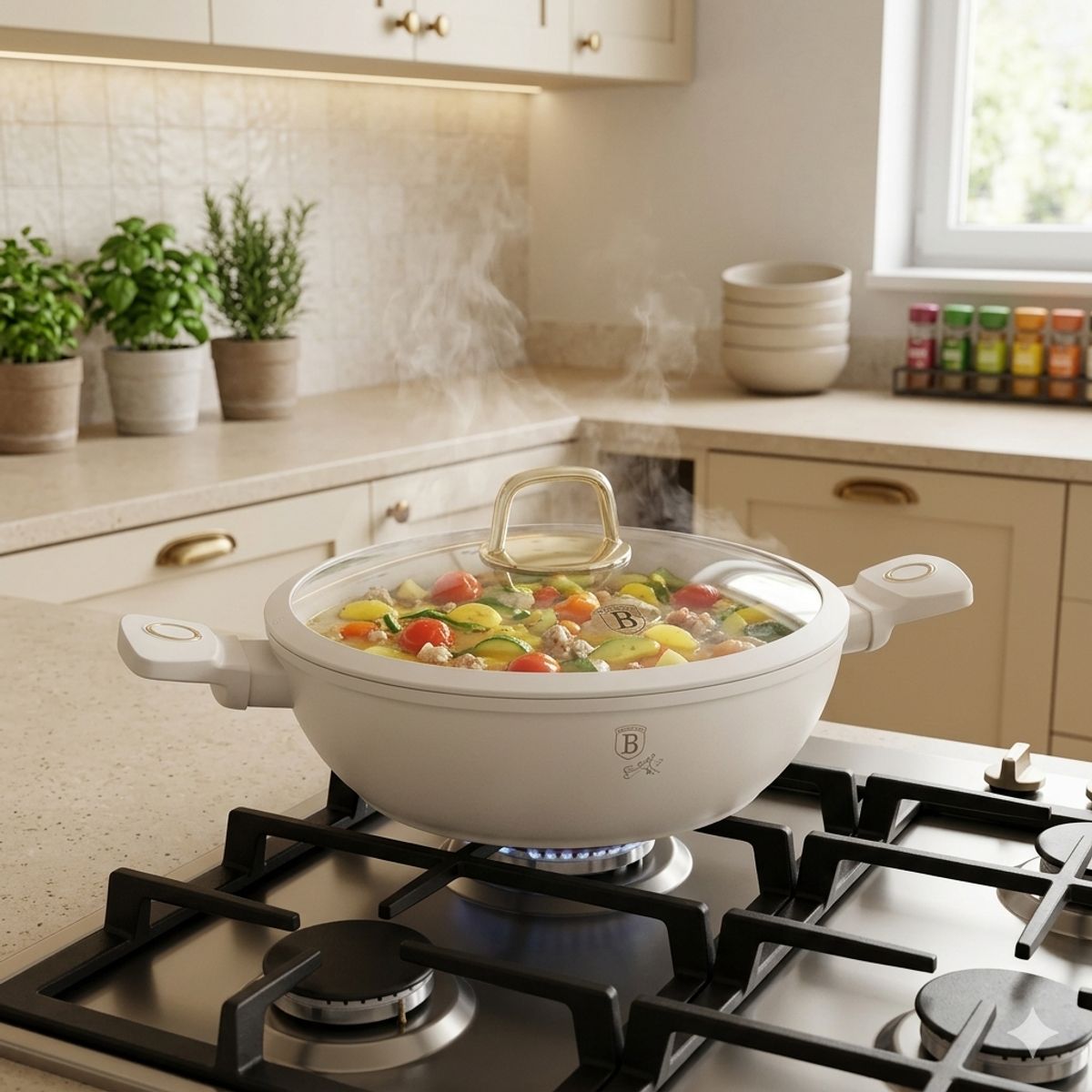 BERLINGER HAUS - OLLA CON TAPA 2 PZS 28 CM COLECCION SAHARA ANTIADHERENTE