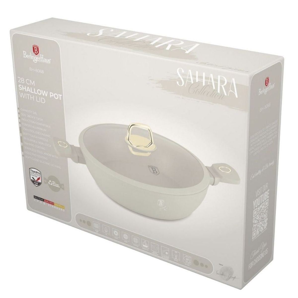 BERLINGER HAUS - OLLA CON TAPA 2 PZS 28 CM COLECCION SAHARA ANTIADHERENTE