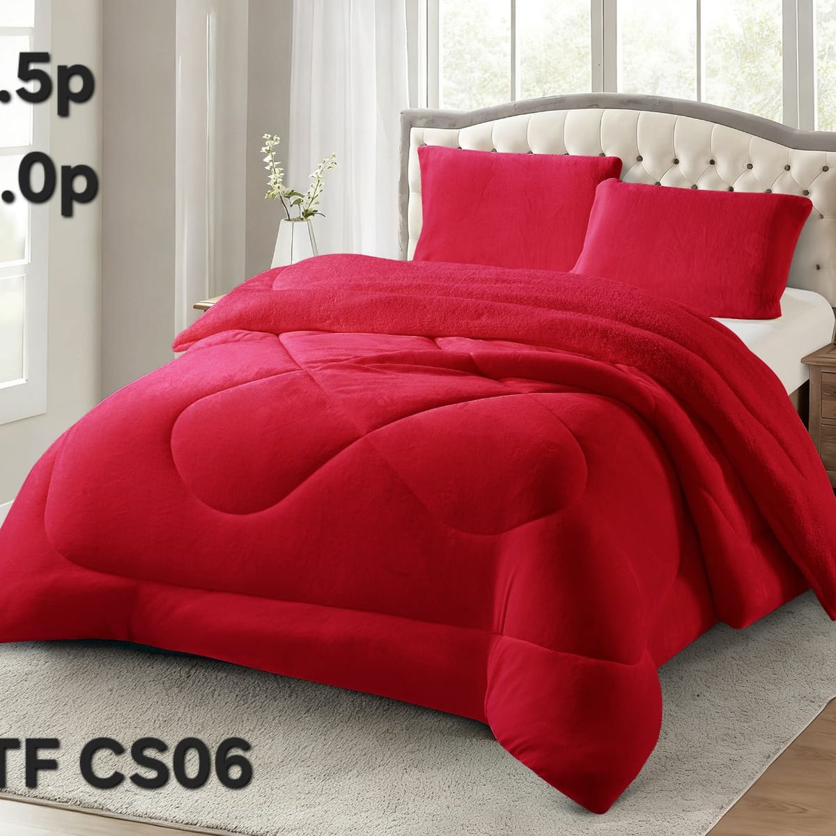GENERICO - Cobertor de invierno PLUSH con CHIPORRO KING Color Rojo