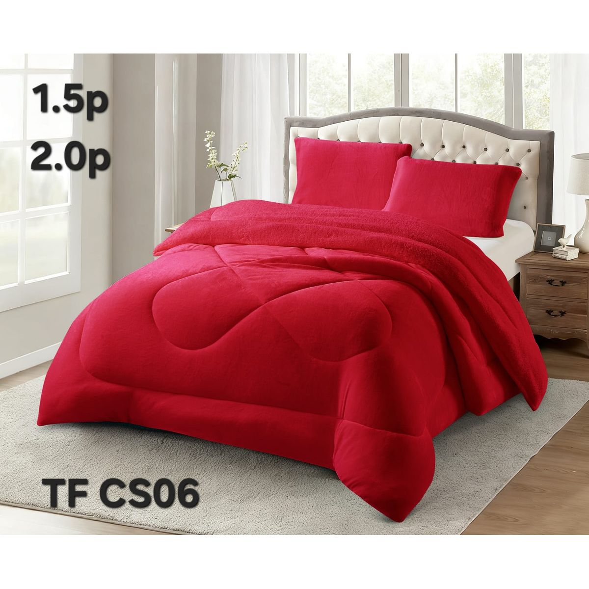 GENERICO - Cobertor de invierno PLUSH con CHIPORRO KING Color Rojo