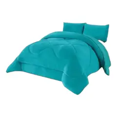 GENERICO - Cubrecama Plush Con Chiporro De Invierno King Diseño Liso.