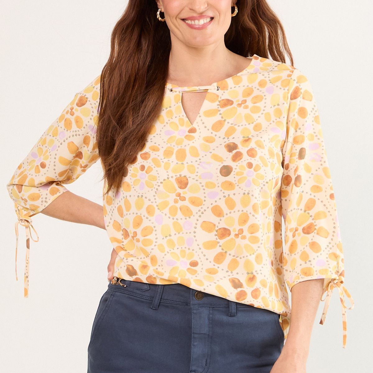 MA GRIFFE - Blusa Fantasia Mujer Amarillo Magriffe